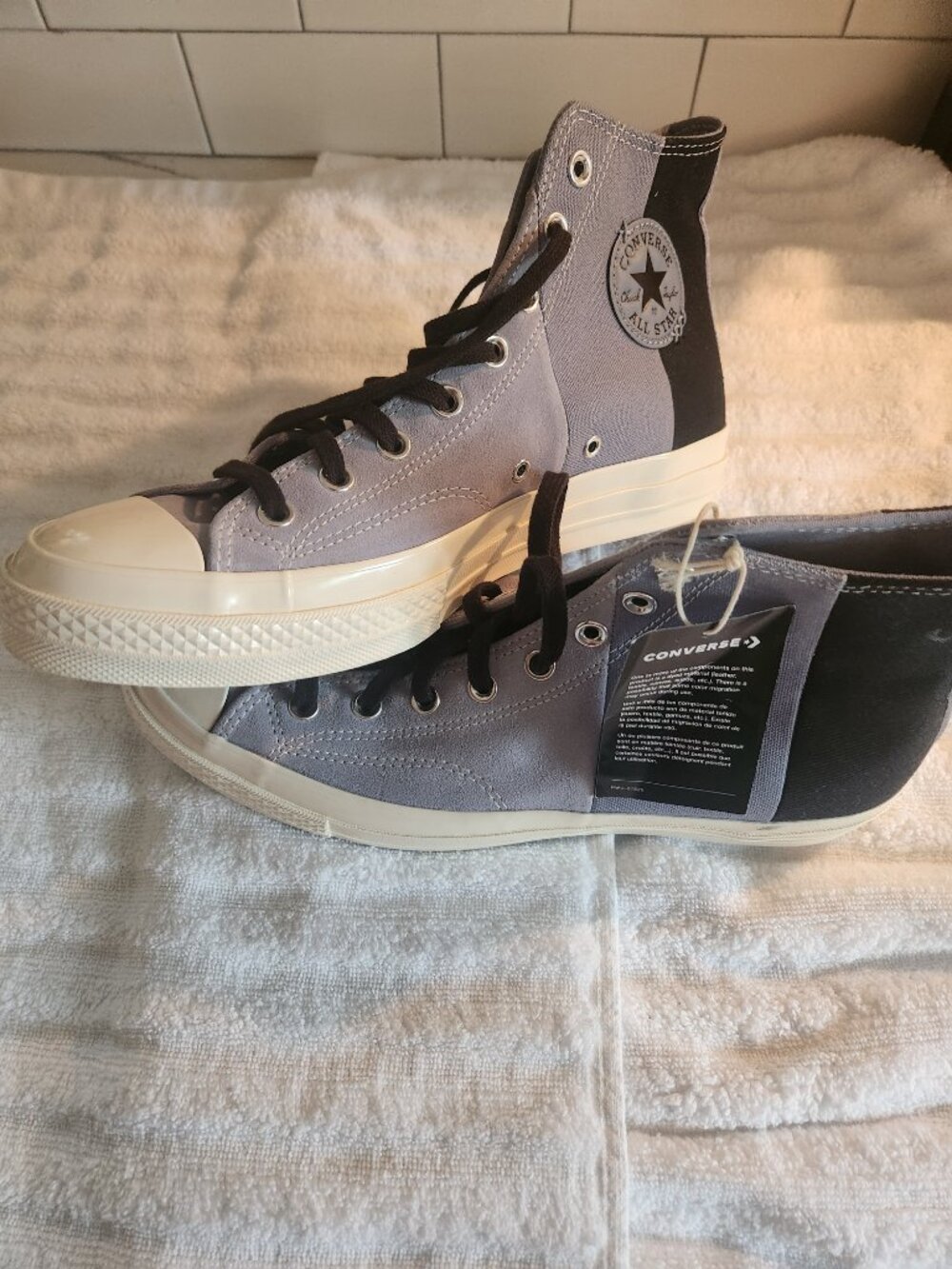 NWT Converse Chuck 70 High Crafted Patchwork Mason Grey Black Sneaker